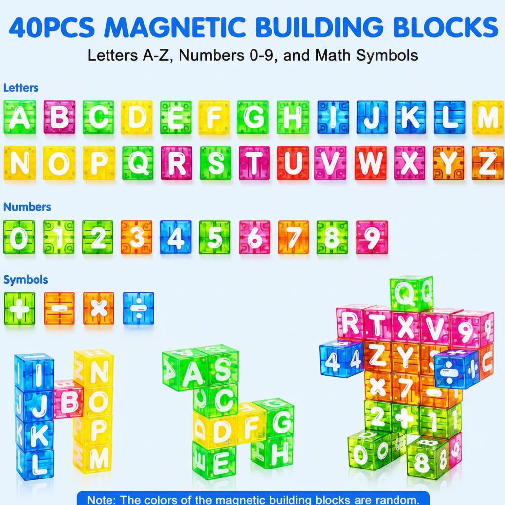 LearnCube – Educativo e interactivo: cubos magnéticos con letras y números