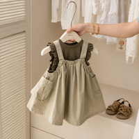 Thumbnail for LittleStar – Comodidad y estilo: vestido infantil con volantes para un look veraniego