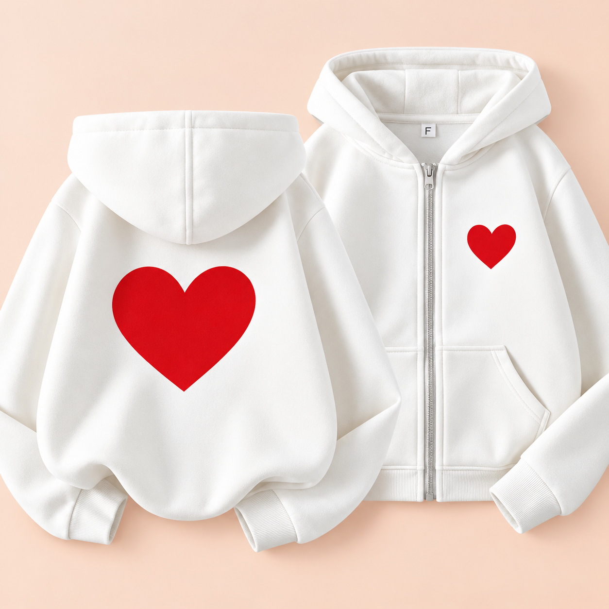 LittleLove – Suave y tierno – Sudadera con capucha para niños con estampado de corazones