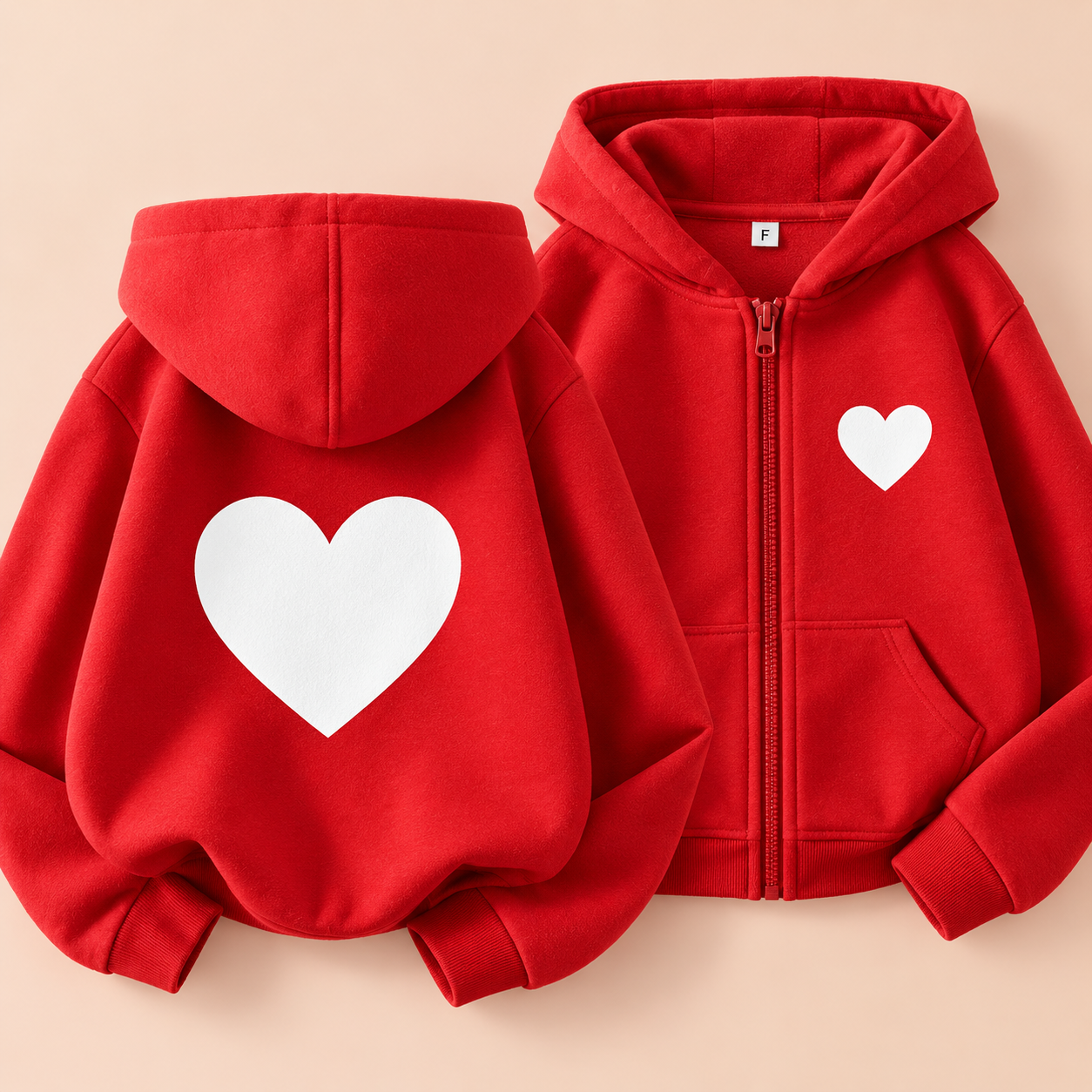 LittleLove – Suave y tierno – Sudadera con capucha para niños con estampado de corazones