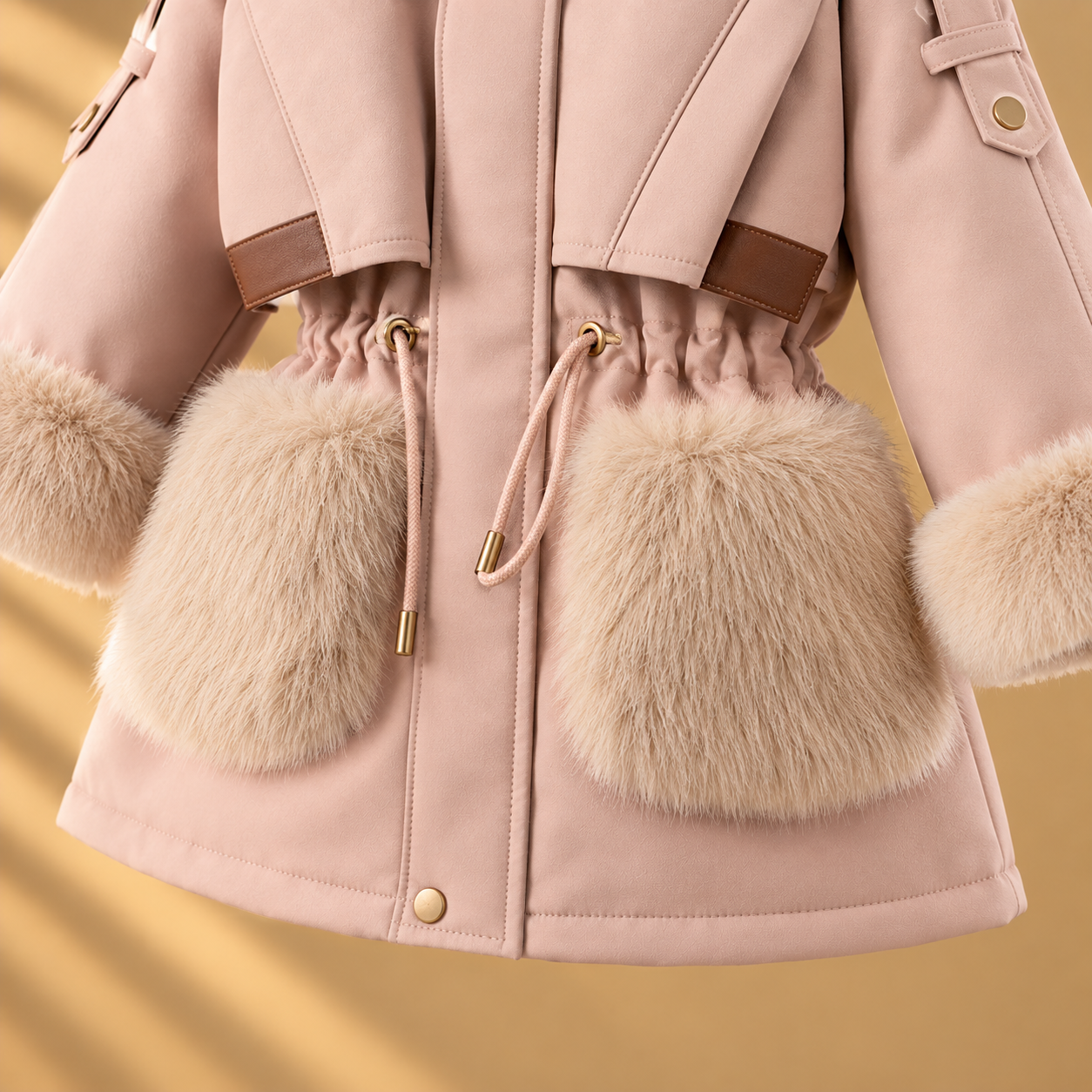 CozyParka – Cálido y suave – Abrigo de invierno para niñas con cuello de felpa