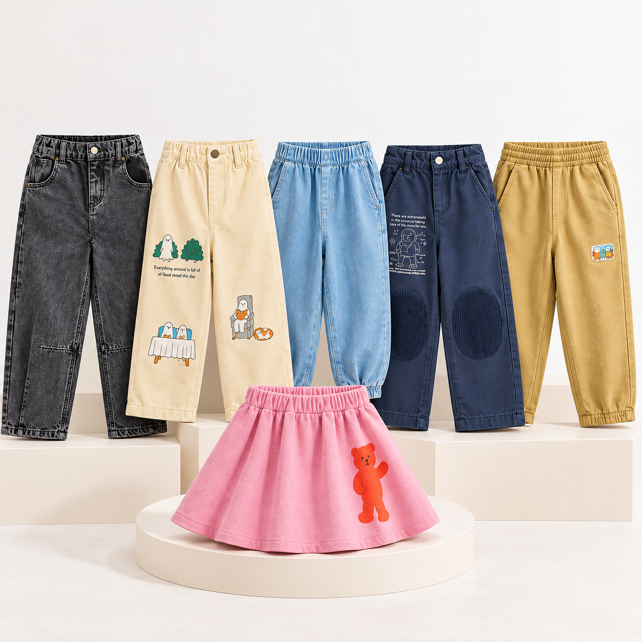 TrendStyle – A la última y cómodos: pantalones de chándal para niños estilo vaquero