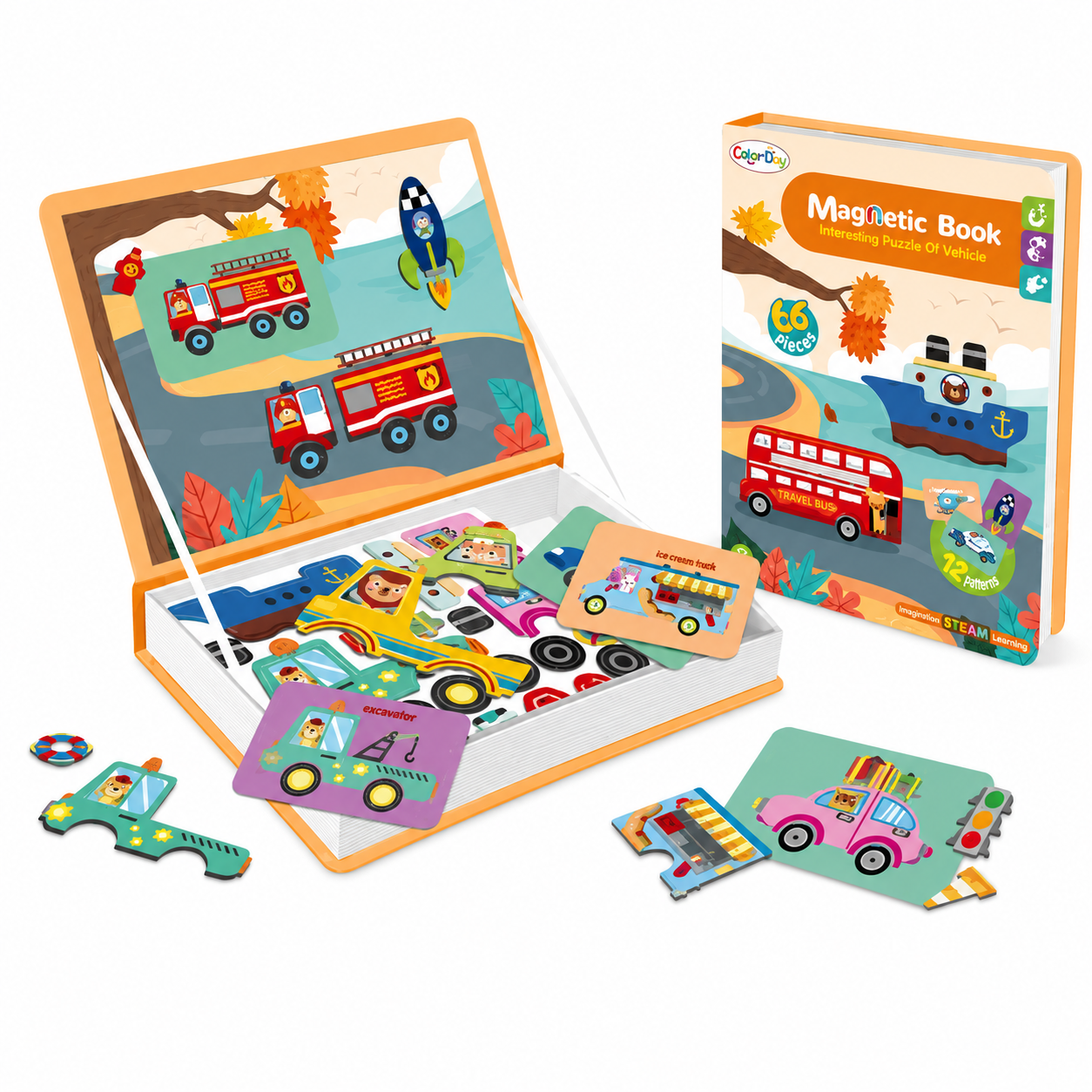 MagniPlay – Educativo y creativo – Libro de rompecabezas magnéticos