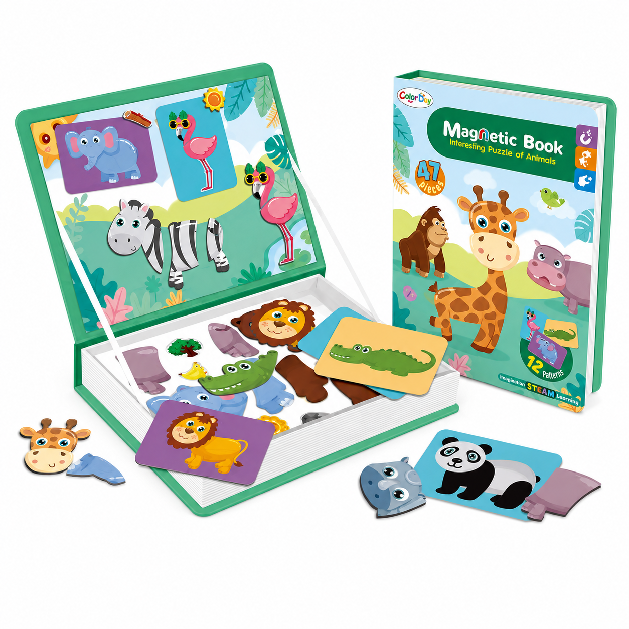 MagniPlay – Educativo y creativo – Libro de rompecabezas magnéticos