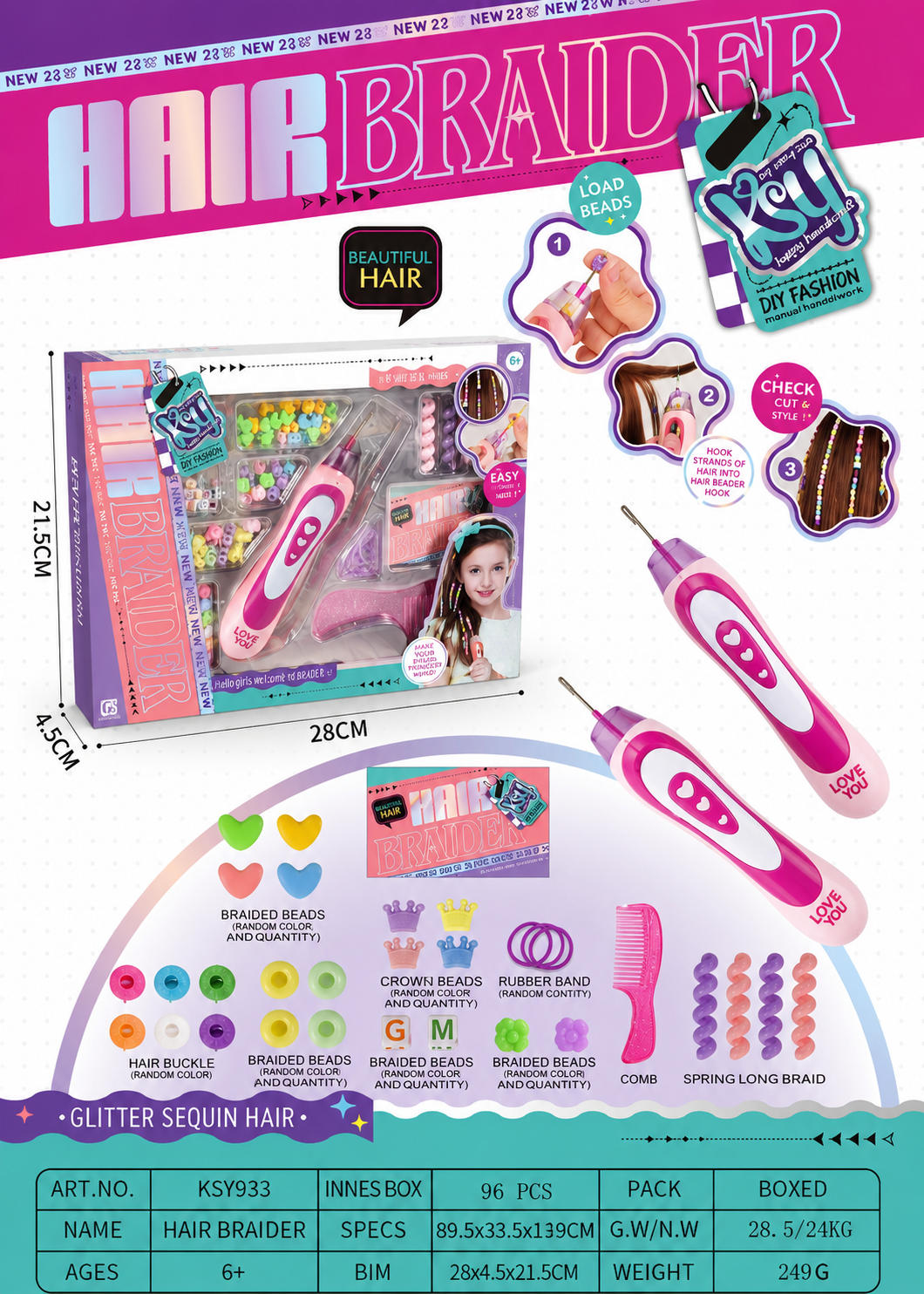 Magic Braid Machine™ - DIY Braiding Fun - Máquina mágica para trenzas