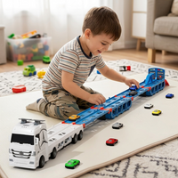 Thumbnail for CarHauler – Divertido y lleno de aventuras – Set de juego con camión transportador de coches y coches de carreras