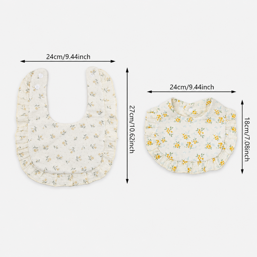 BabyBloom – Bonito y cómodo: babero para bebé con borde con volantes