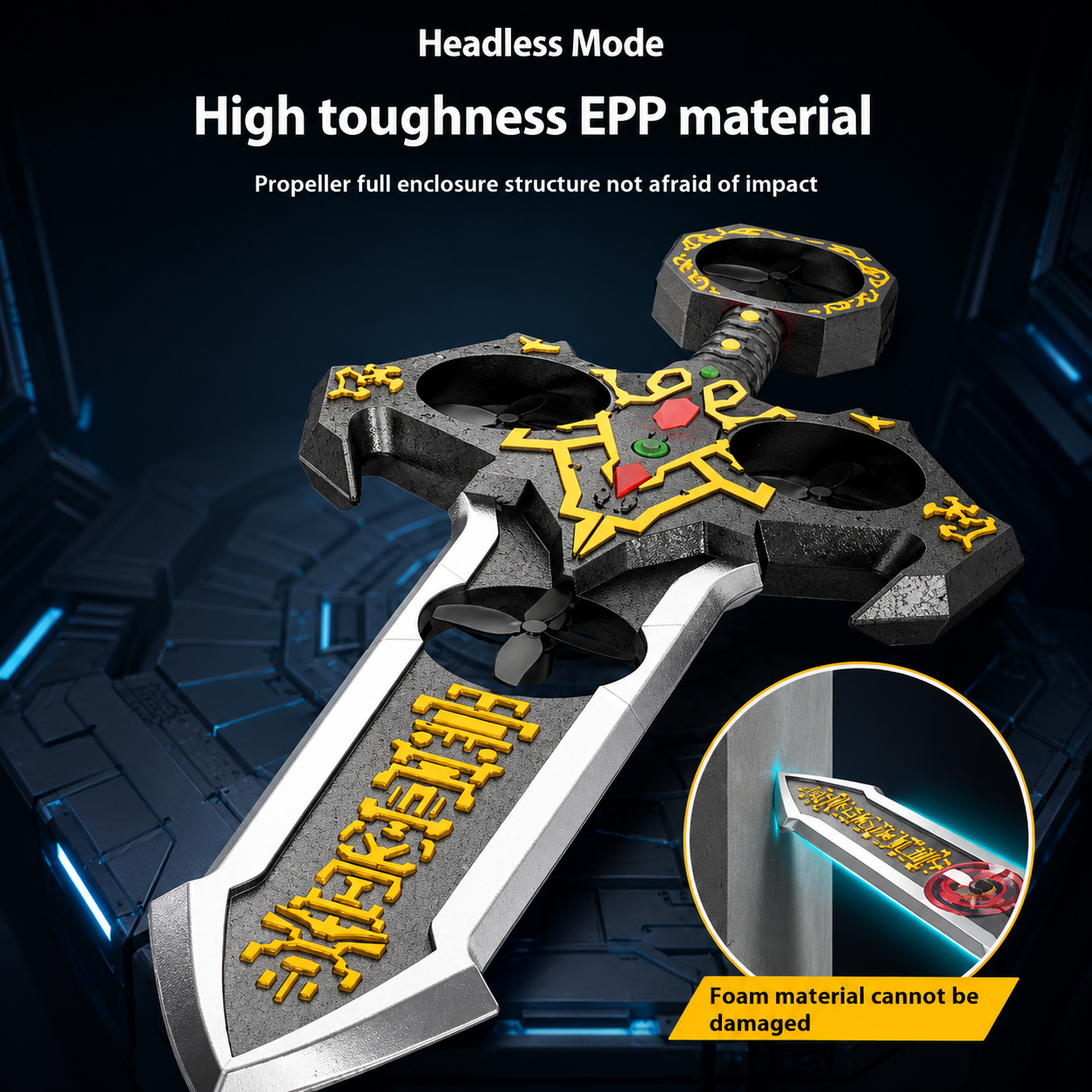 AirBlade – Divertido e interactivo: juguete volador teledirigido con diseño de espada
