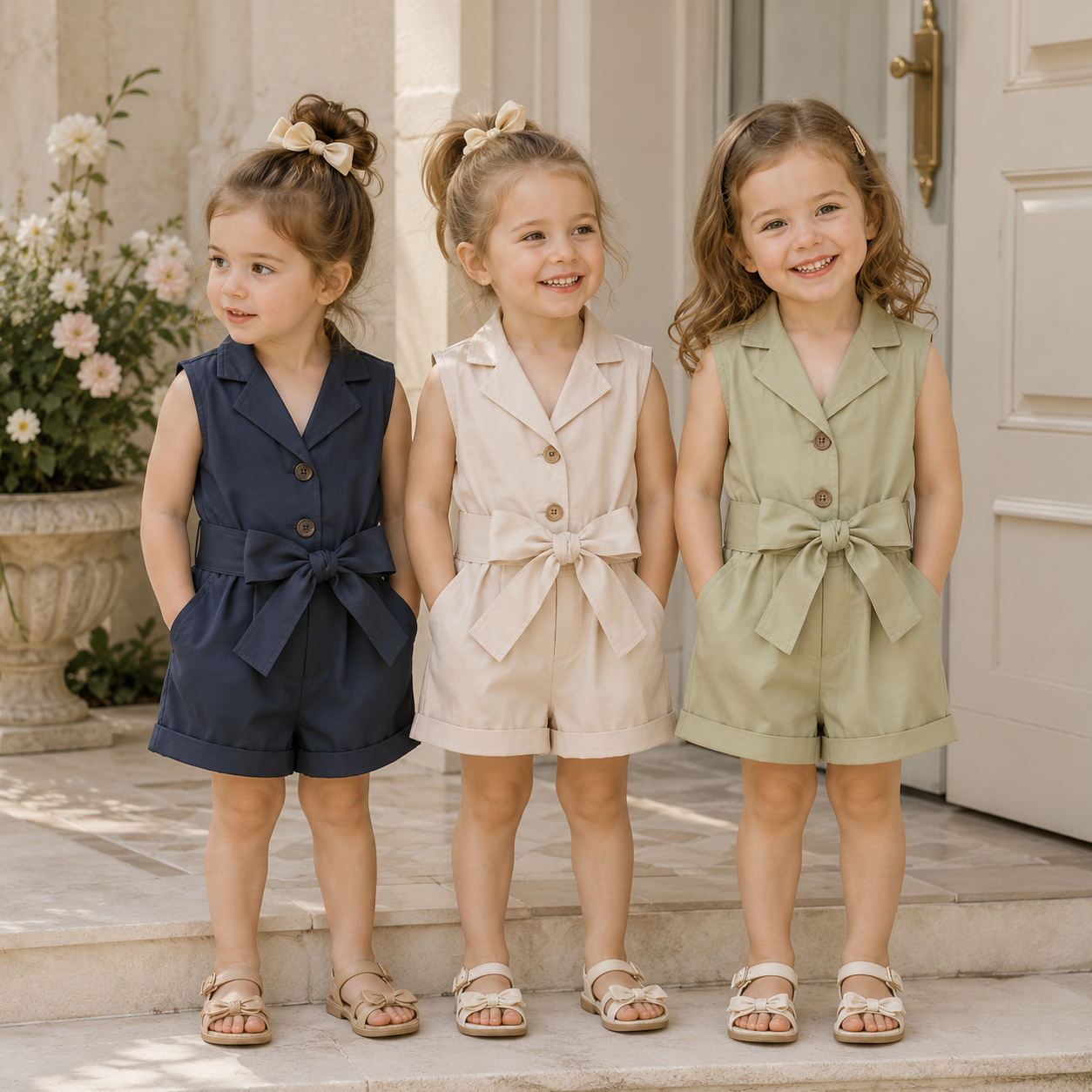 LittleLady – Elegancia y tendencias  – Mono con cinturilla con lazo