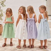 Thumbnail for BloomGrace – Bonito y cómodo: vestido infantil con lazo y tirantes ajustables