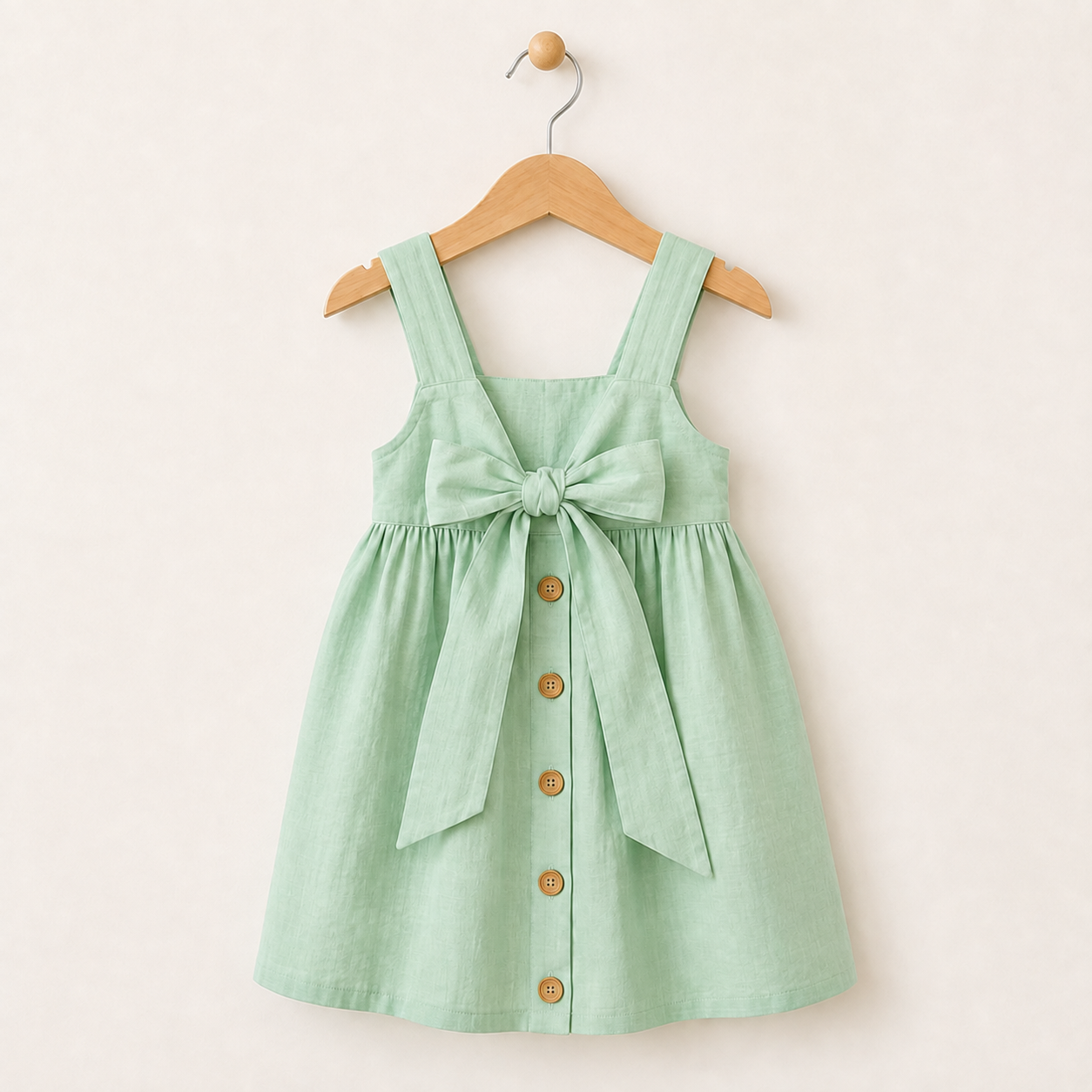 BloomGrace – Bonito y cómodo: vestido infantil con lazo y tirantes ajustables