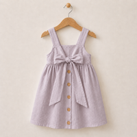 Thumbnail for BloomGrace – Bonito y cómodo: vestido infantil con lazo y tirantes ajustables