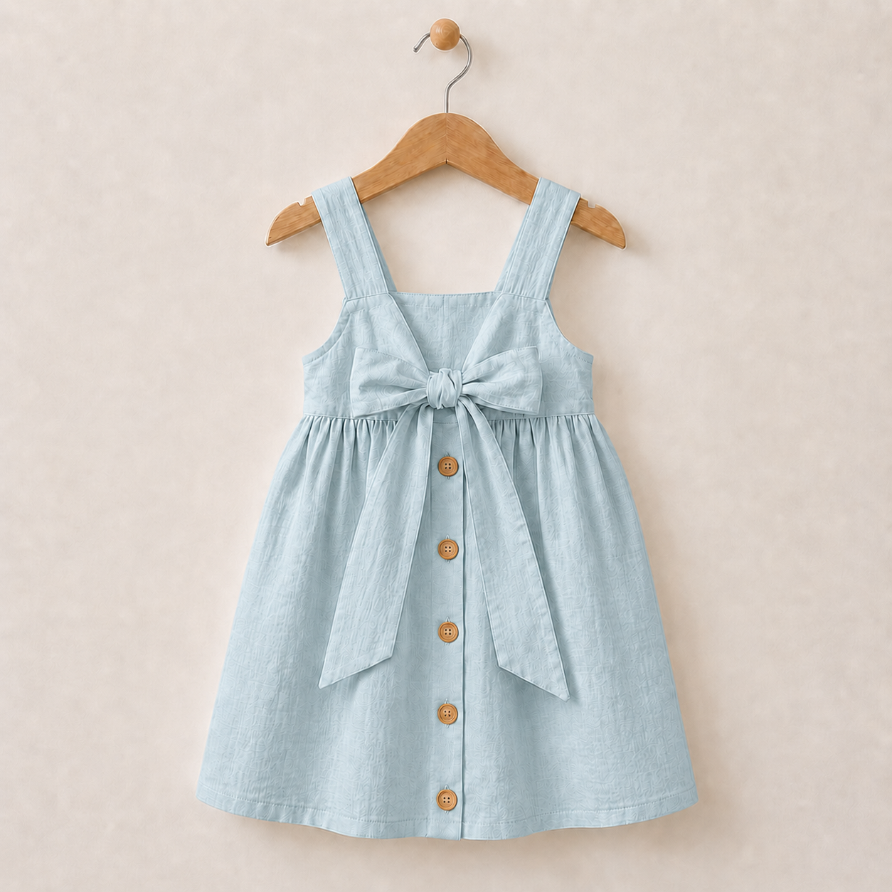 BloomGrace – Bonito y cómodo: vestido infantil con lazo y tirantes ajustables