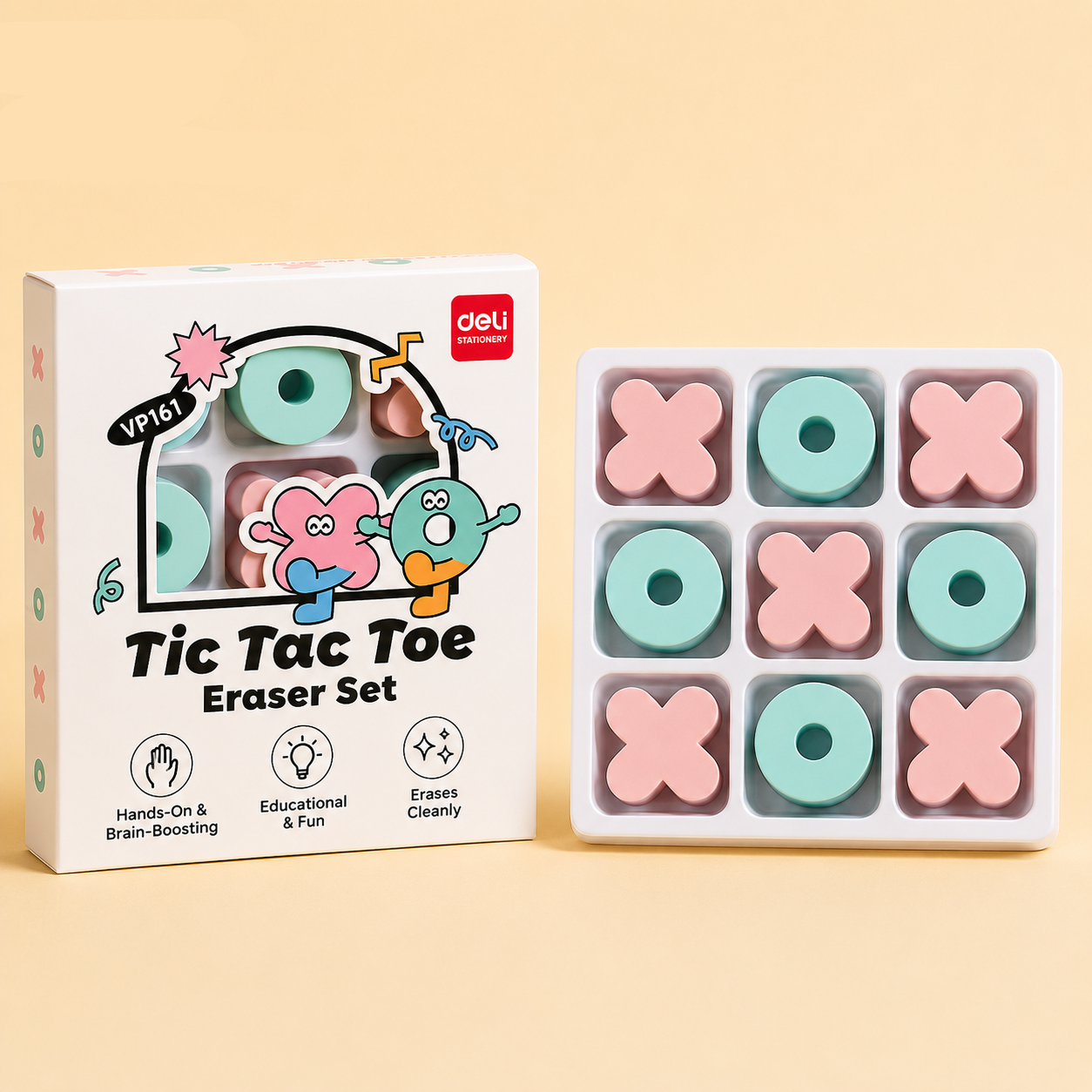 TicFun – Bonito y práctico: juego de gomas de borrar «Mantequilla, queso y huevos»