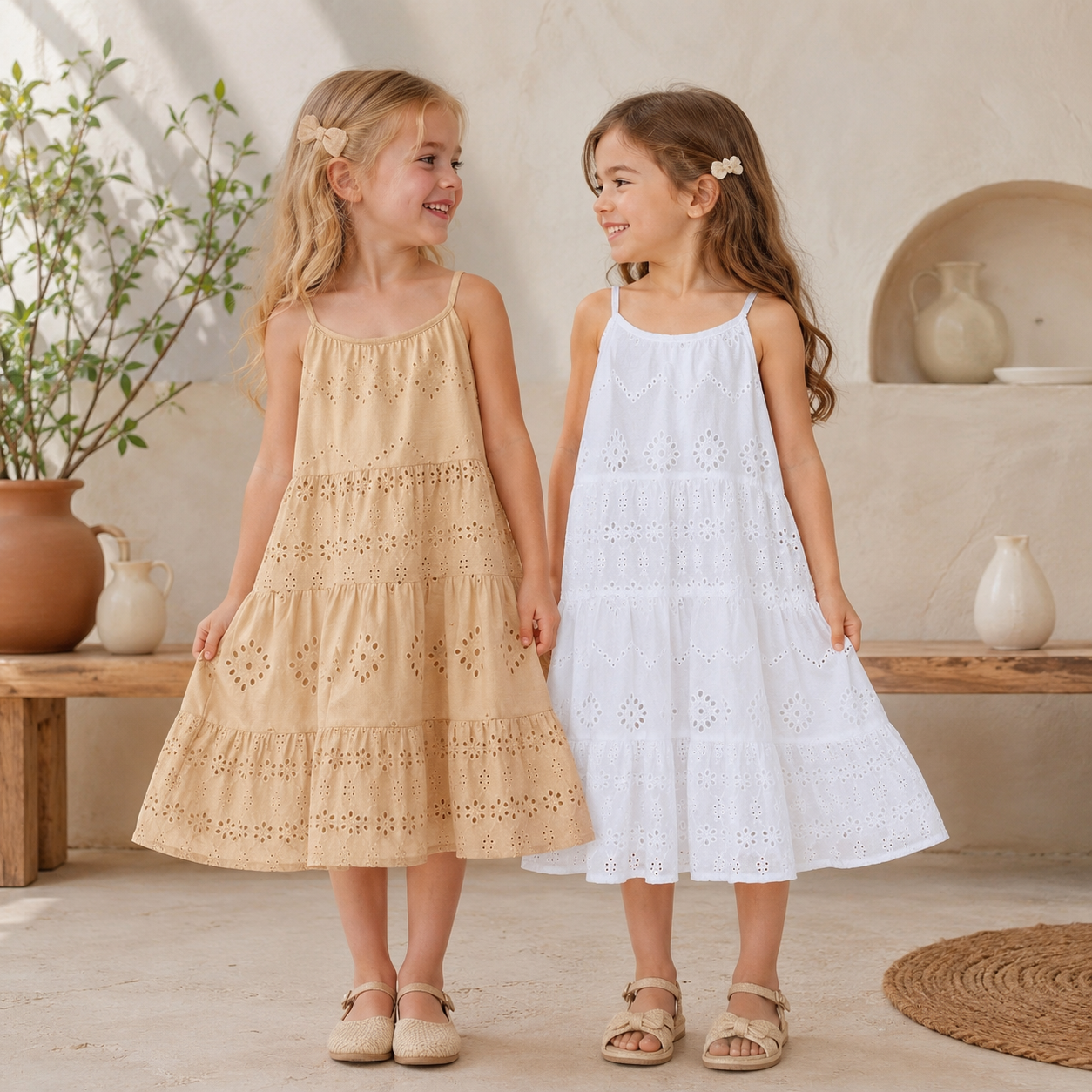 BohoBelle – Elegante y cómodo: vestido con detalles bordados