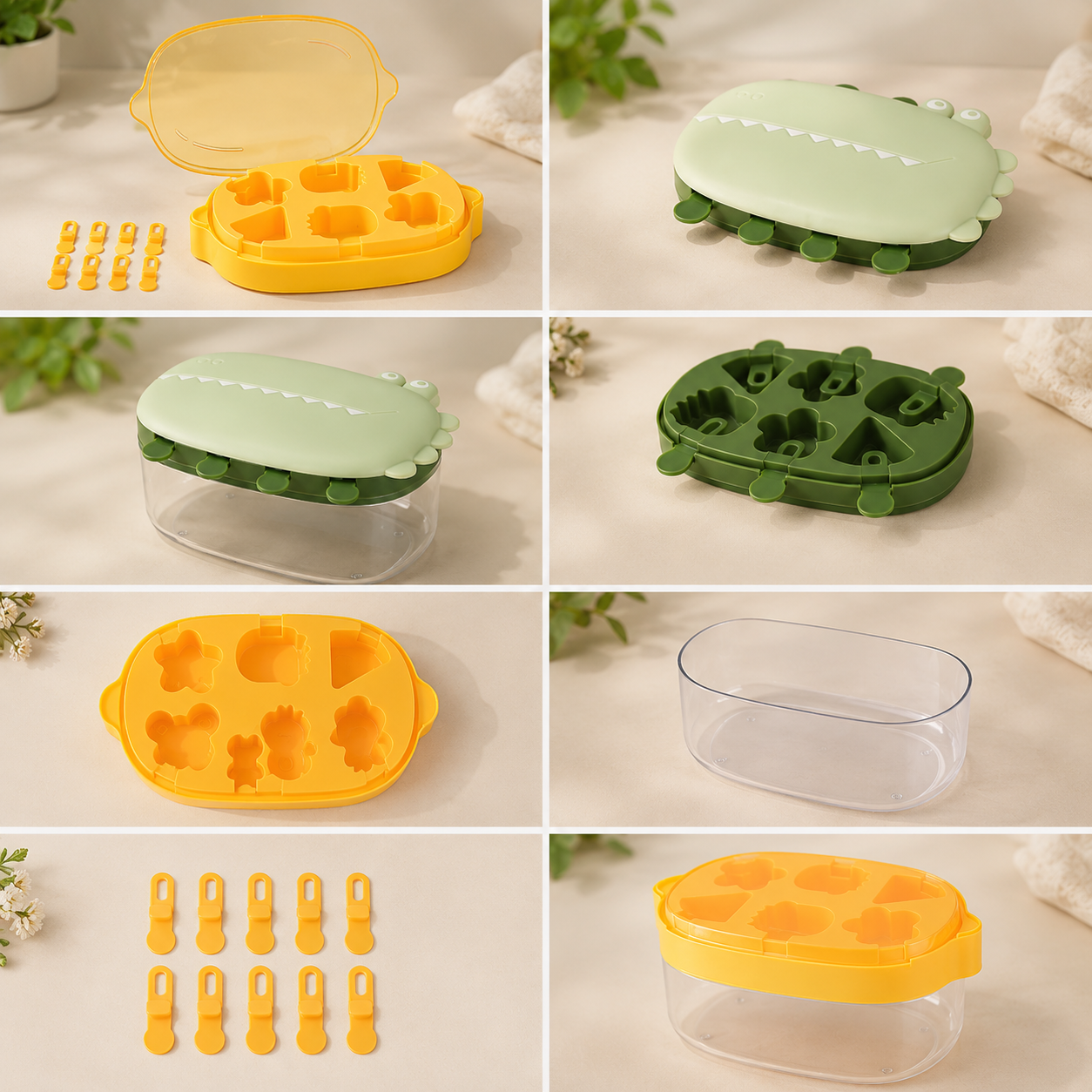 LollyFun – Creativo y práctico: molde de silicona para helados con recipiente para guardarlos