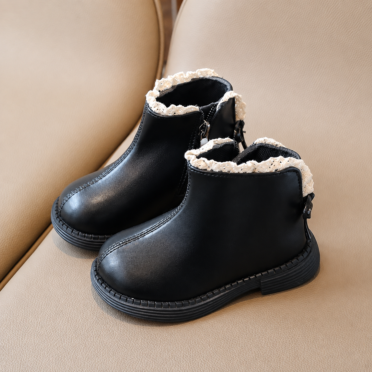 Mini Fashion™ - Cálidos y clásicos - Botines de piel