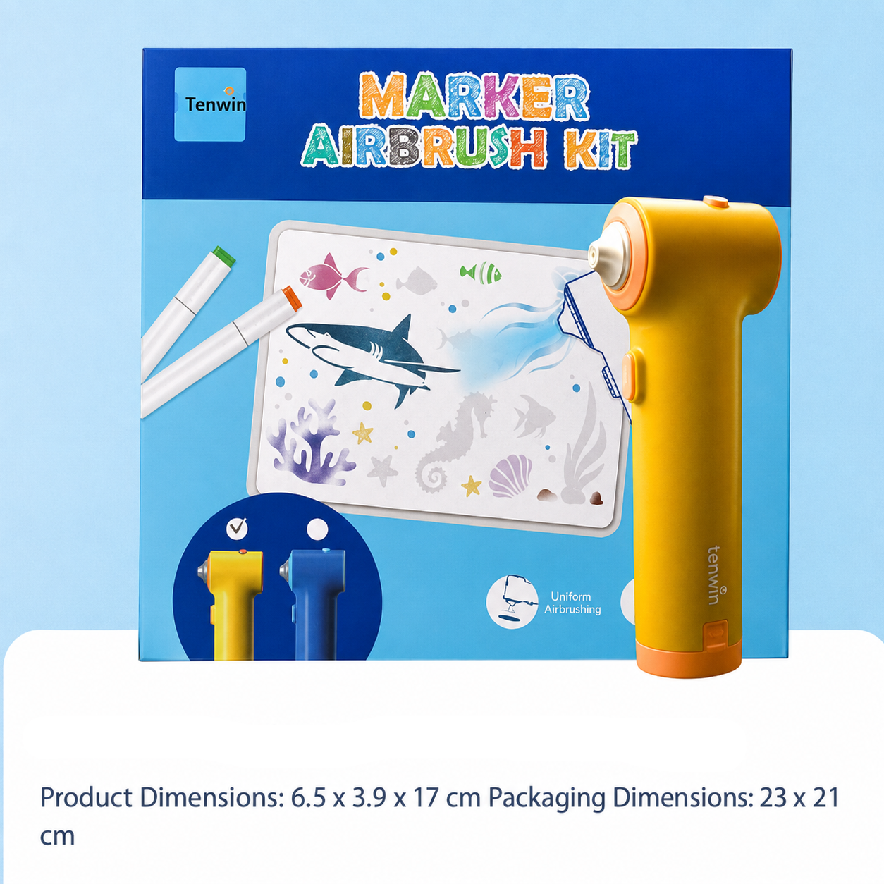 PaintBuddy – Creativo y educativo – Kit portátil de dibujo con aerógrafo