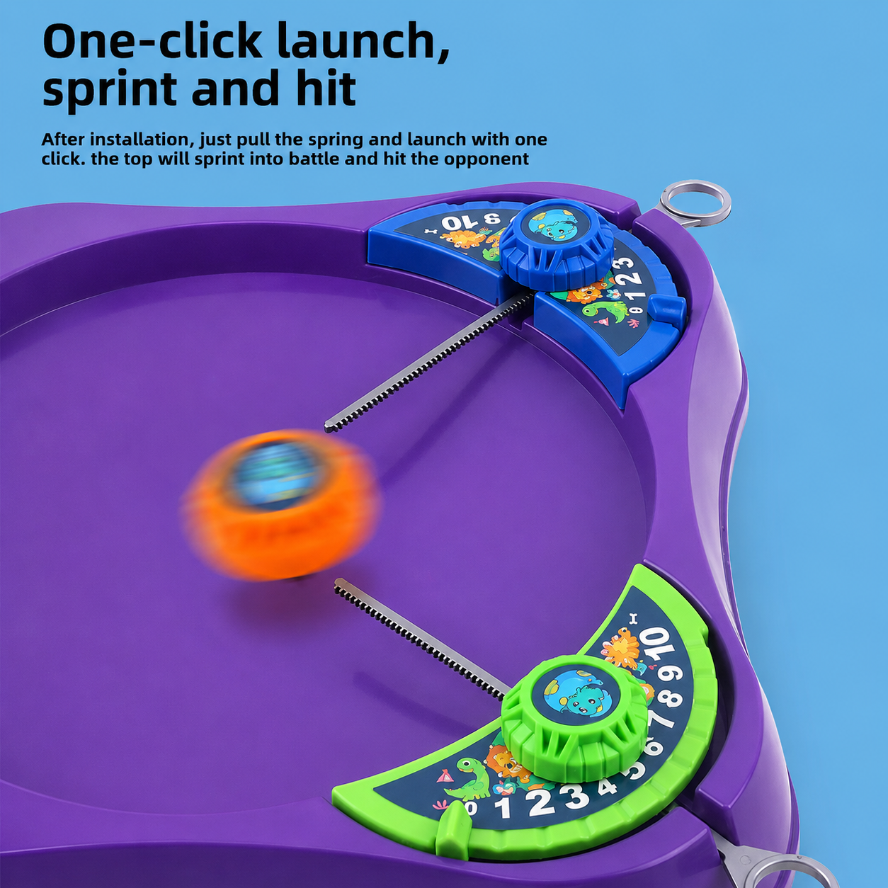 SpinArena – Activo e interactivo – Juego de peonza con cordón