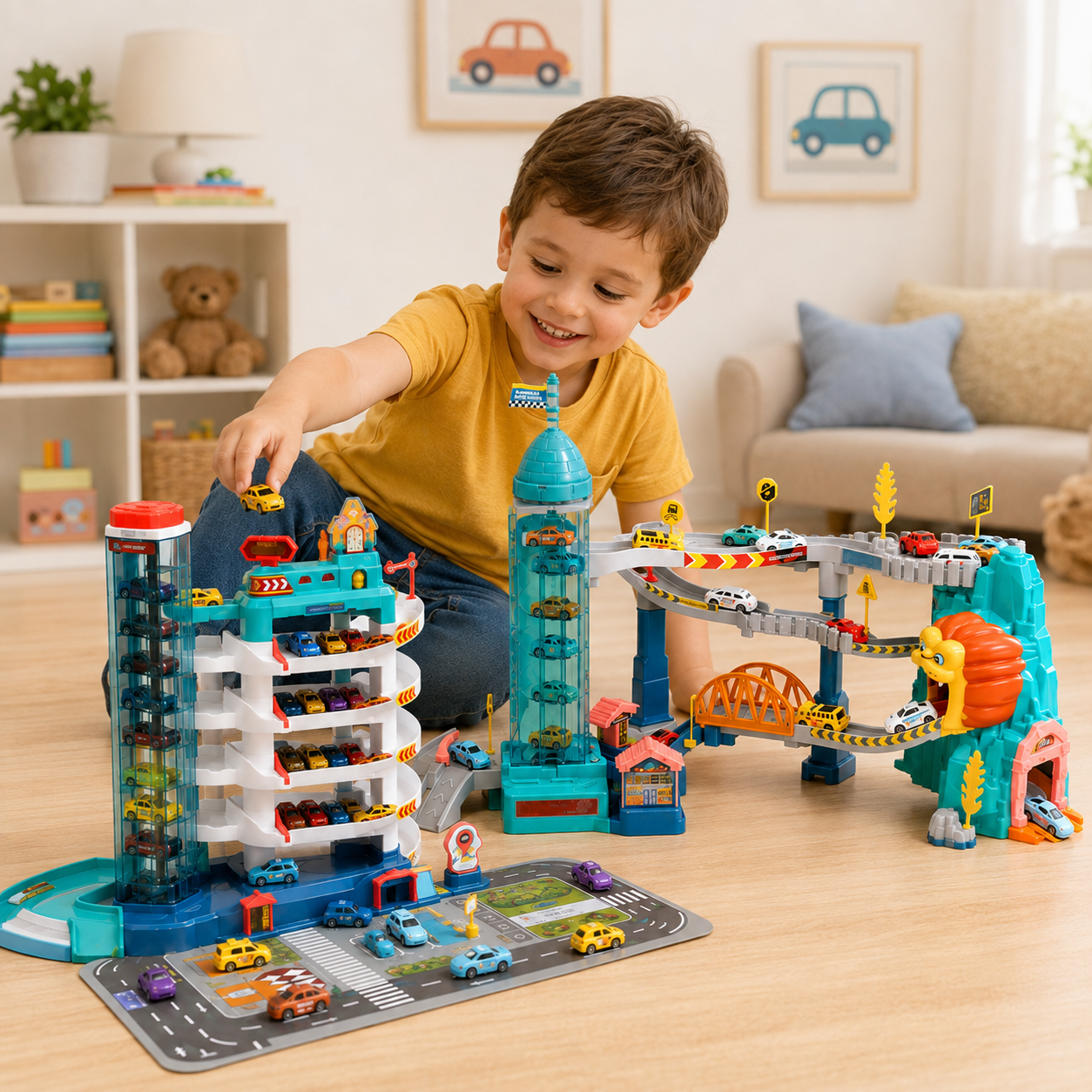 AutoWorld – Educativo e interactivo – Juego de aparcamiento eléctrico