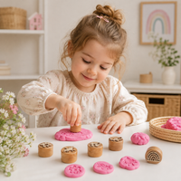 Thumbnail for WoodStamp – Montessori y creatividad – 6 sellos de madera para plastilina