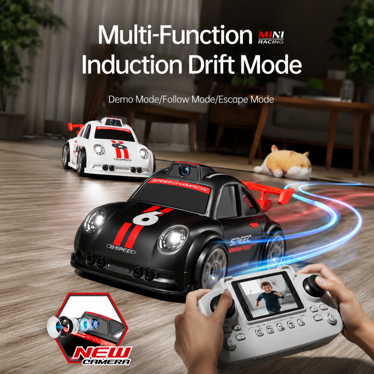 RacePro – RC y acrobacias – Coche de carreras con sensor de derrapes y cámara integrada