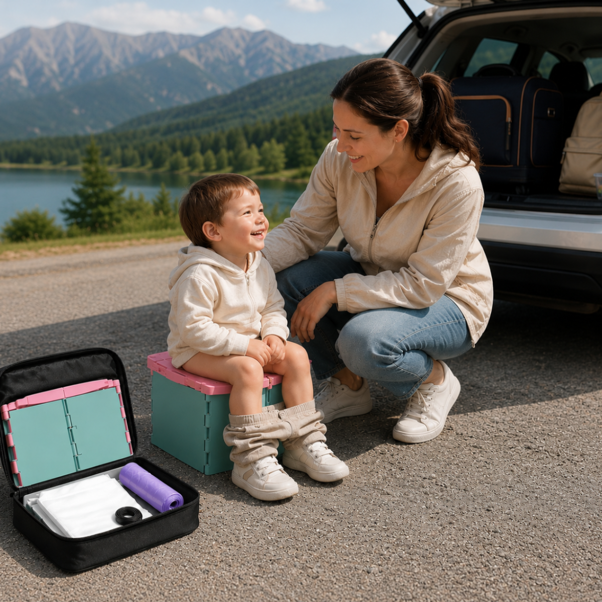 BabyCare – Práctico y portátil: orinal plegable para niños