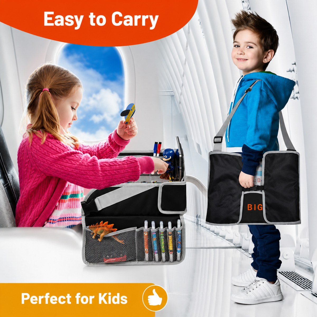 TravelBuddy – Coche y artículos imprescindibles – Tabla de viaje plegable para niños