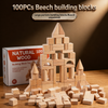 BlockyFun – Creativo y educativo – Juego de bloques de construcción de madera de 100 piezas