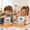 BrainyKids – Lógico y divertido – Juego educativo de cartas de madera