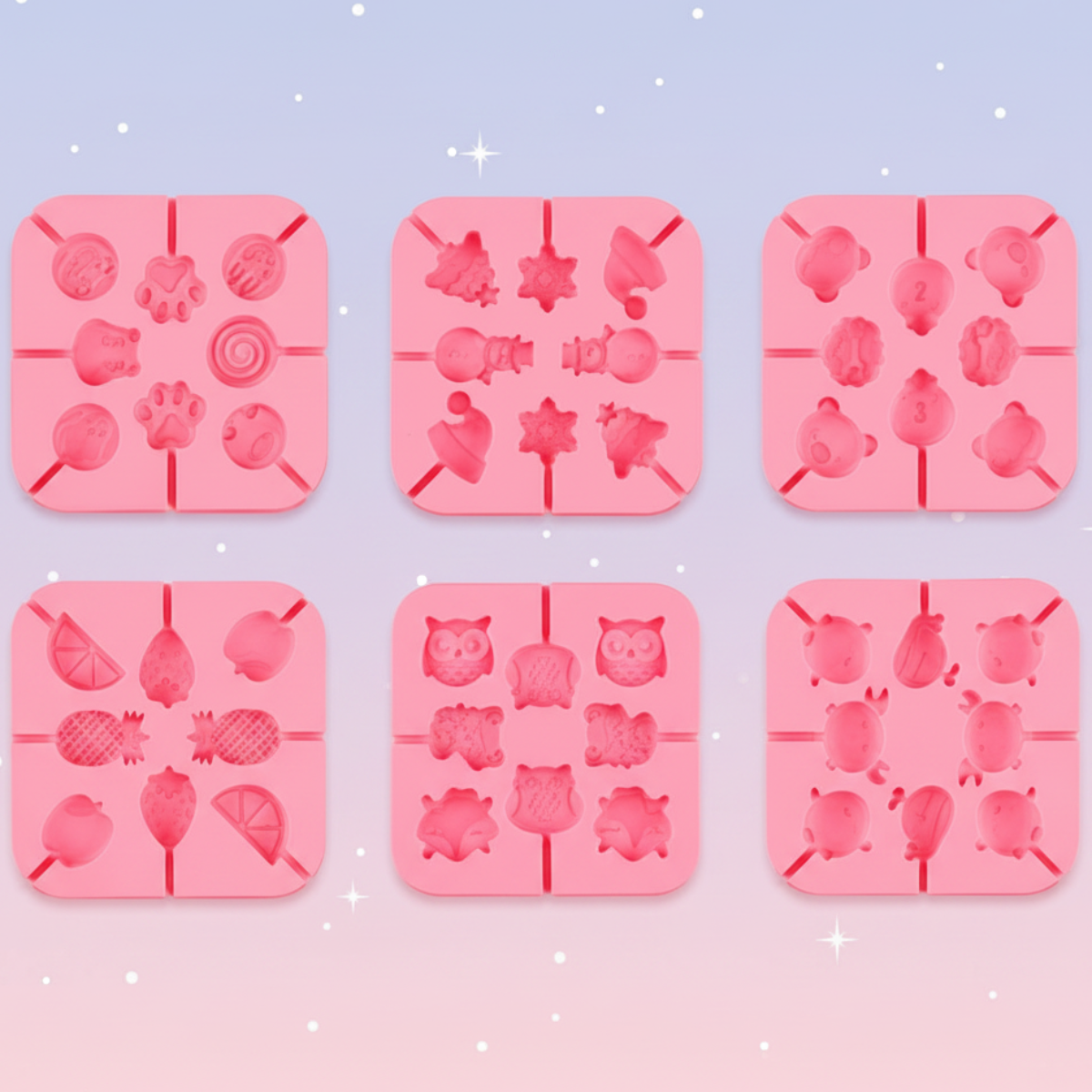 SweetPop – Dulces saludables – Juego de moldes de silicona para piruletas