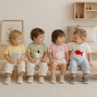 Thumbnail for LittlePatch – Dibujos animados y diversión  – Camiseta infantil con parches de dibujos animados
