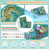 Thumbnail for BrainyKids – Educativo y sensorial – Tablero de actividades de silicona con letras