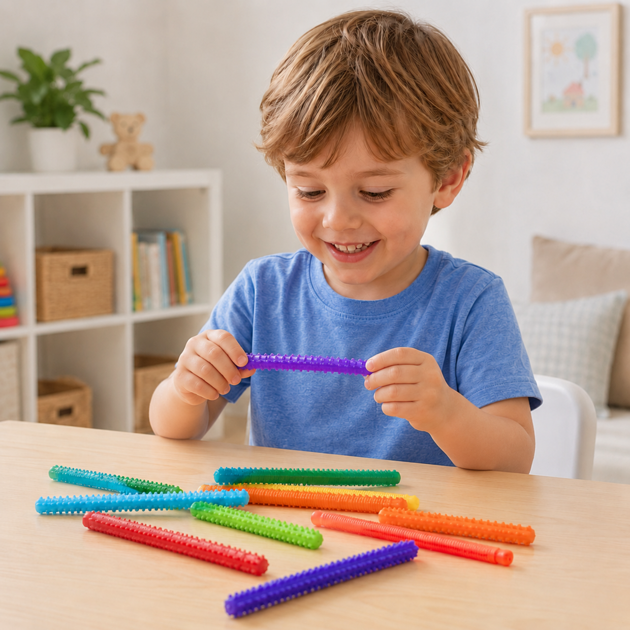 SensoryFlex – Relajantes e interactivos: palitos sensoriales para jugar con las manos