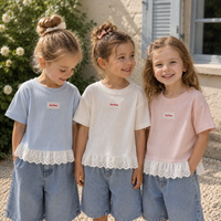 Thumbnail for Polo Premium – Suave y adorable – Camiseta con ribete de encaje