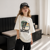 Thumbnail for FunPaws – Divertida y elegante: camiseta oversize con estampado de gatos