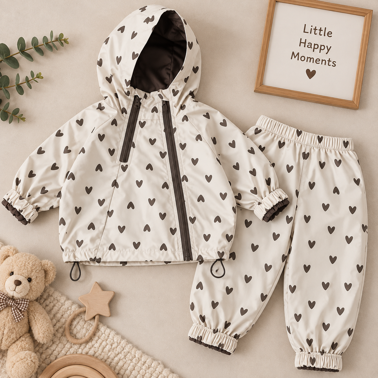 SoftBreeze – Resistente al viento y cómodo: conjunto de 2 piezas para niños (chaqueta y pantalón)