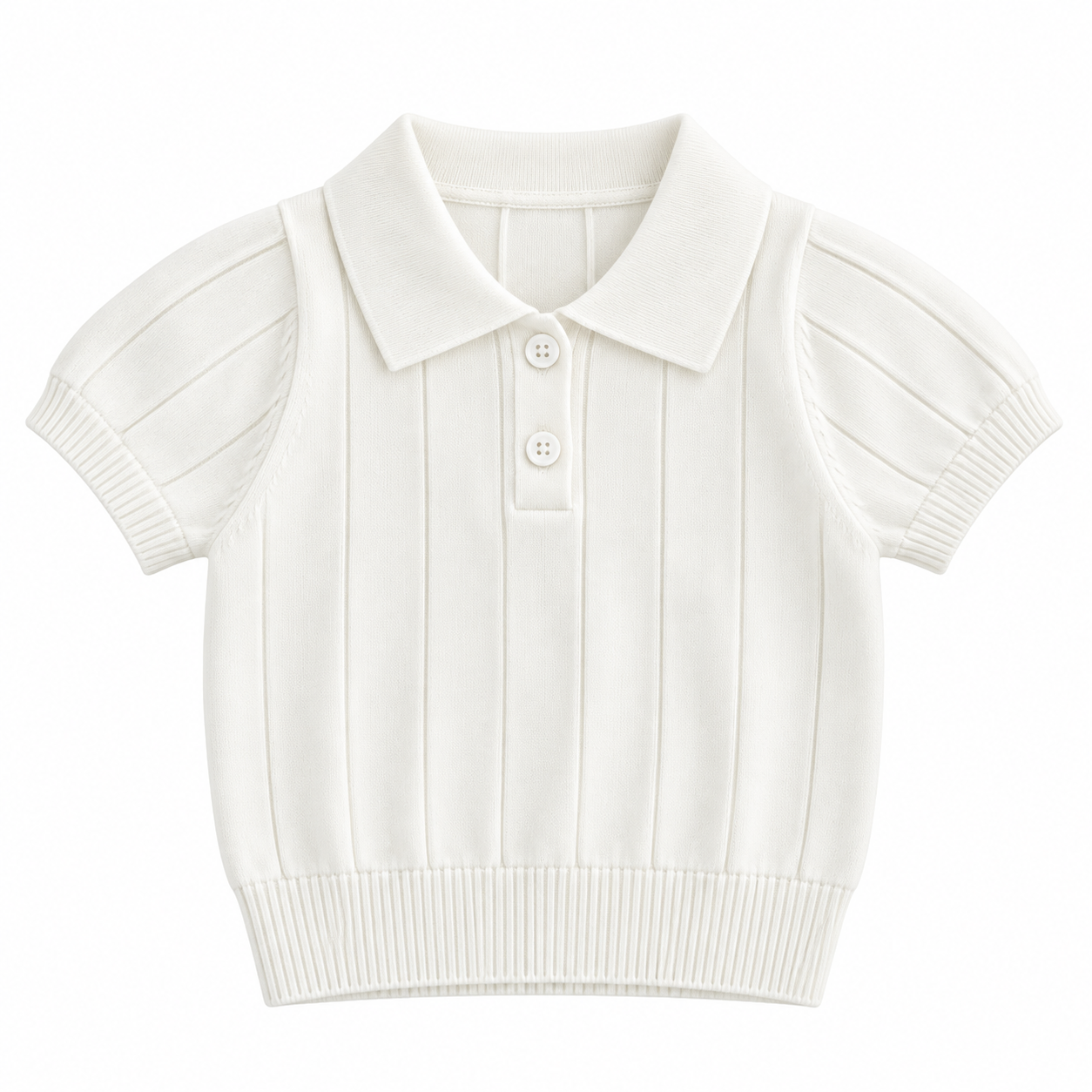 MiniLuxe – Elegante y cómoda: camiseta polo de tejido de punto