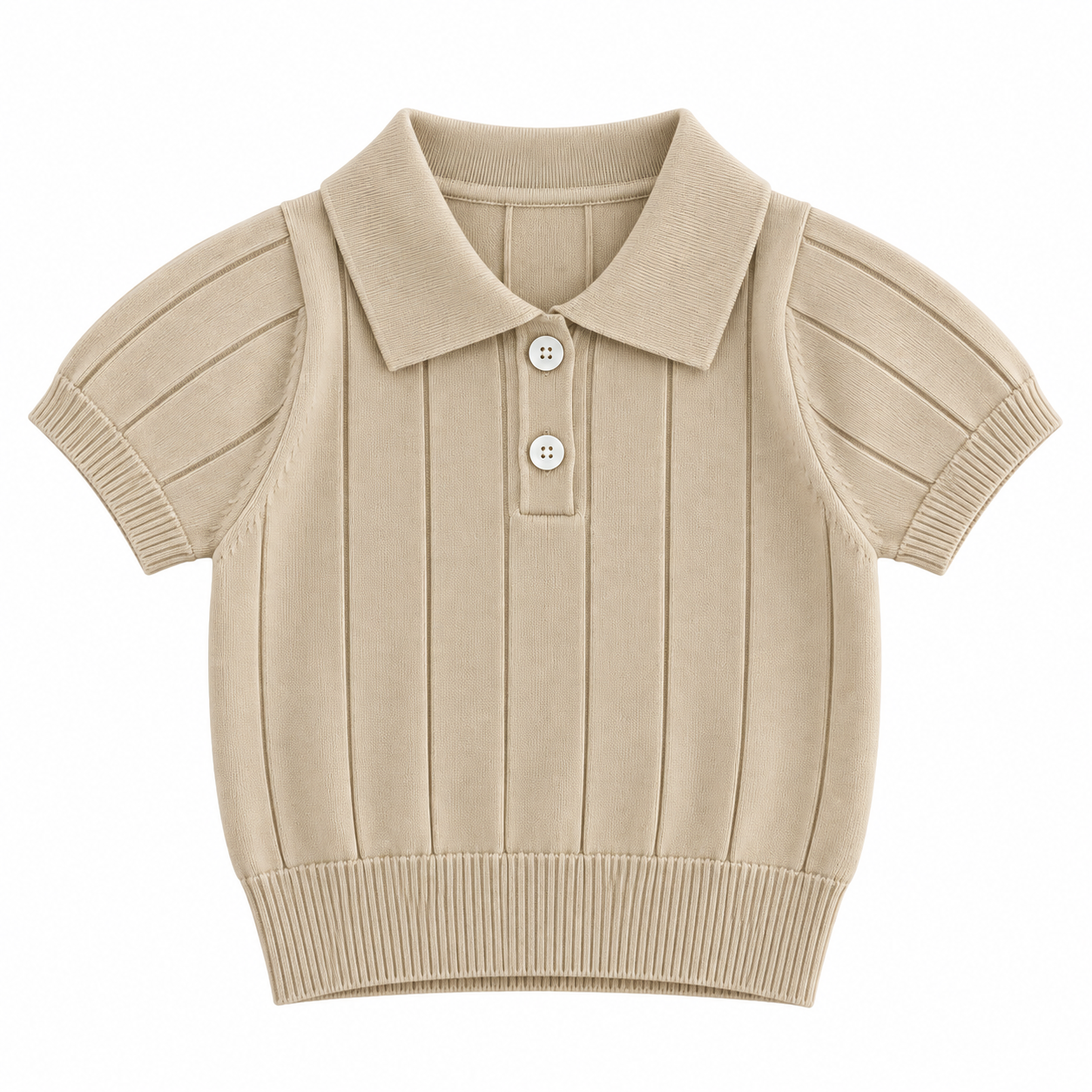 MiniLuxe – Elegante y cómoda: camiseta polo de tejido de punto