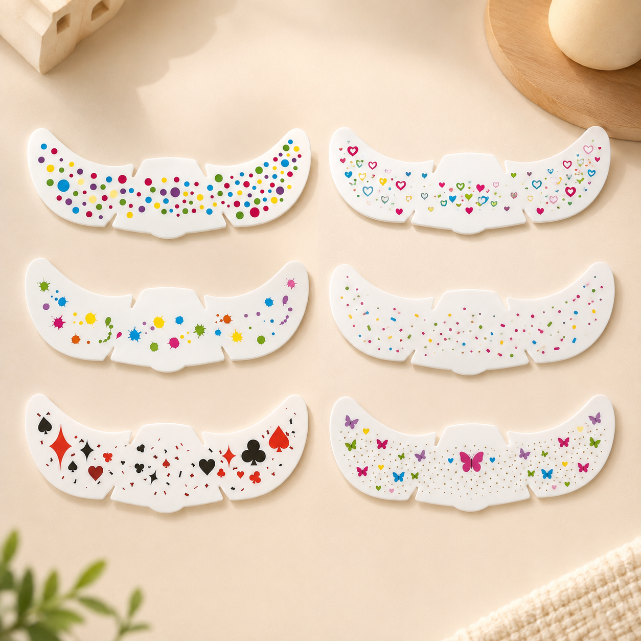 PartyFreckles – Colorido y festivo – Pegatinas temporales para la cara (juego de 6)