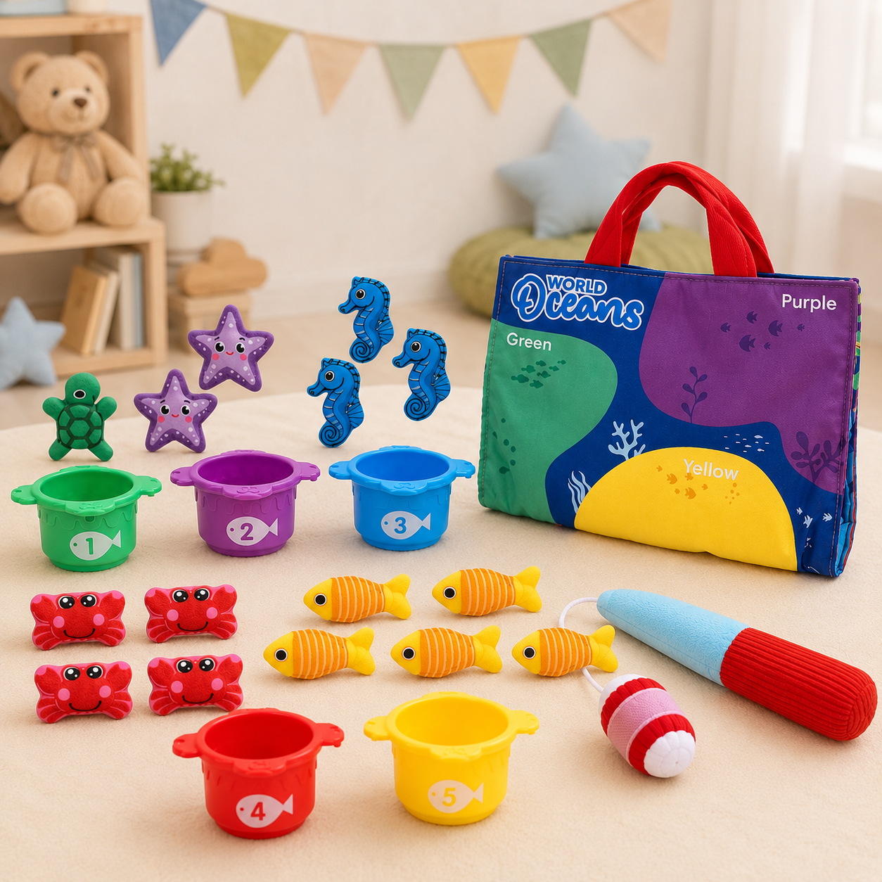 LittleFisher – Educativo e interactivo – Juego de peces Montessori