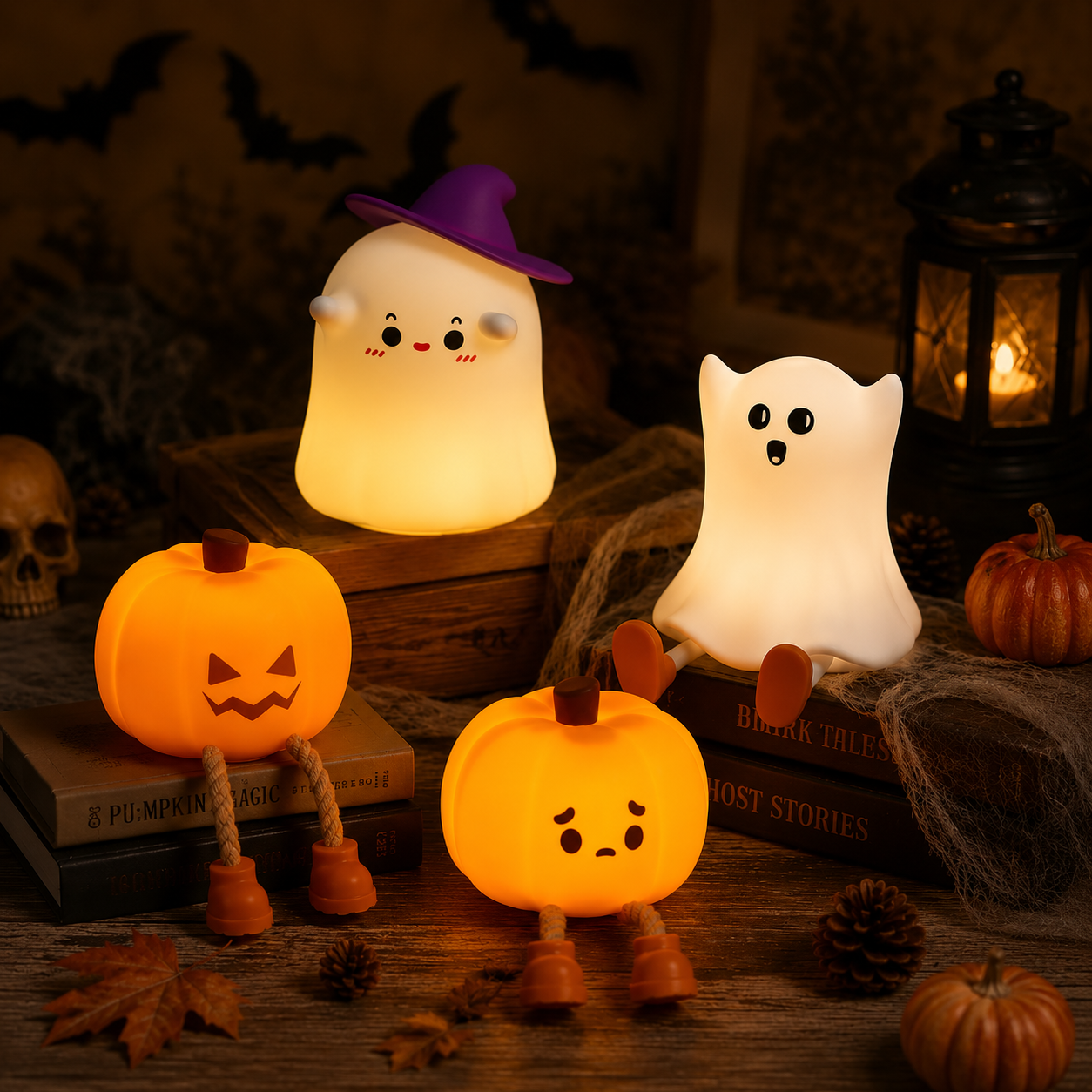 SpookyLamp – Bonita y acogedora: lámpara nocturna de Halloween