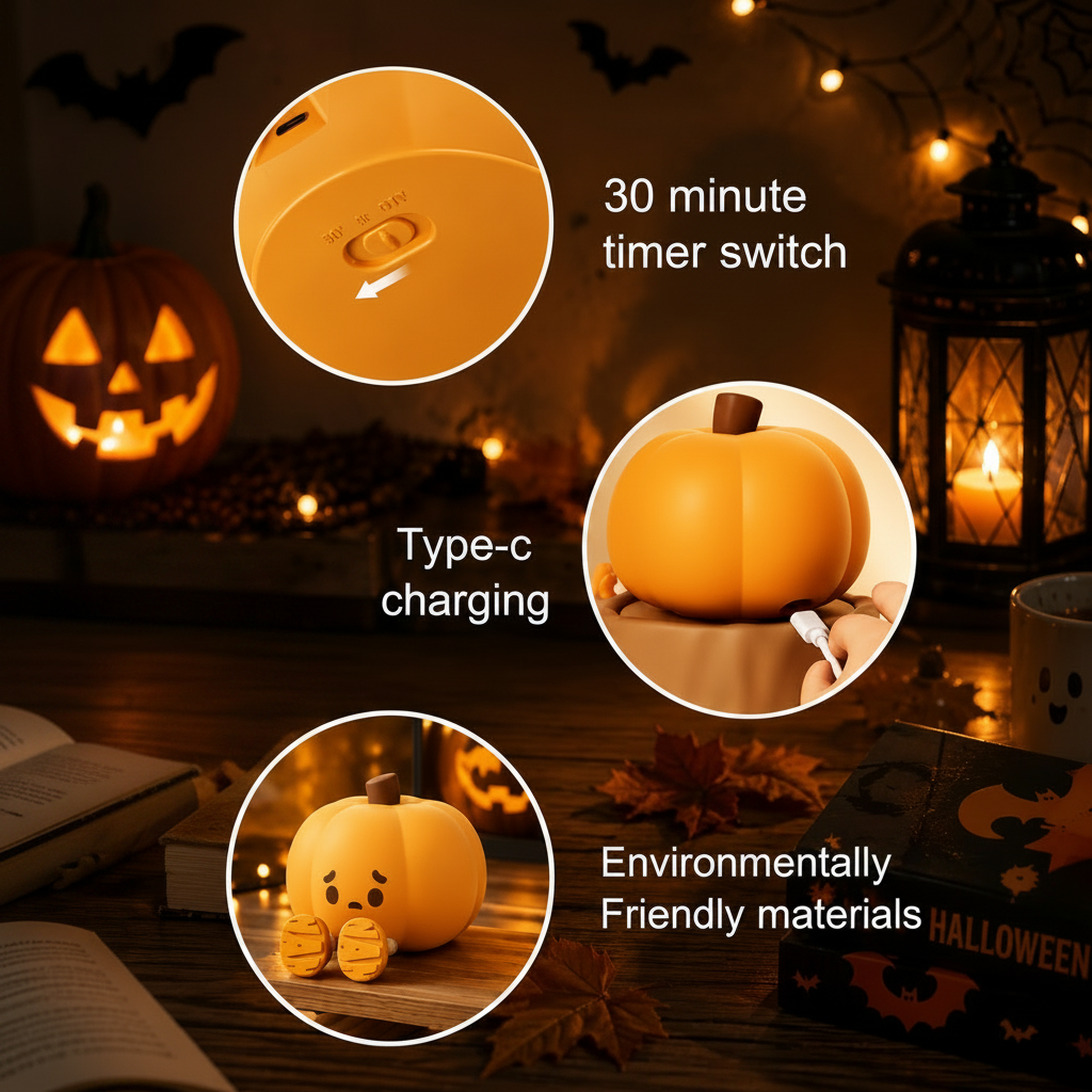 SpookyLamp – Bonita y acogedora: lámpara nocturna de Halloween