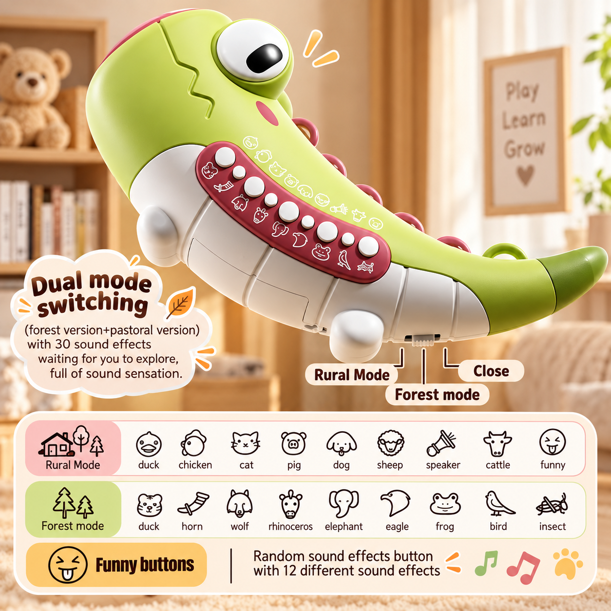 HappyHorn – Lúdicos y musicales: juguetes con sonidos de animales