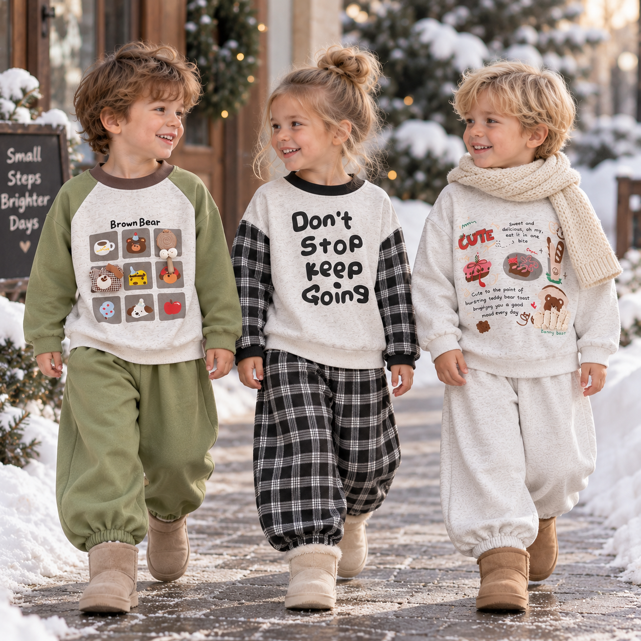MiniBuddy – Suave y práctico: conjunto de jersey infantil de manga larga