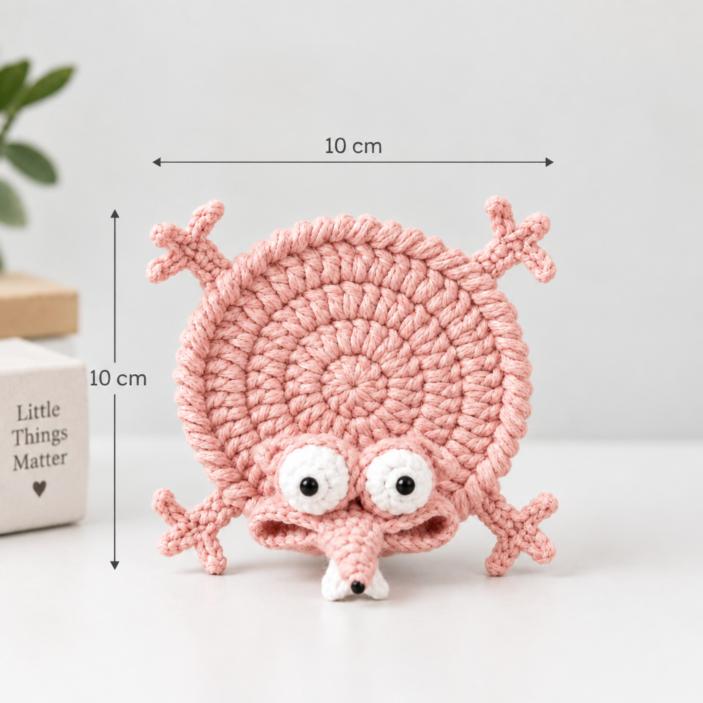 FunnyCritter – Divertido y único: mantelito con animales de ganchillo