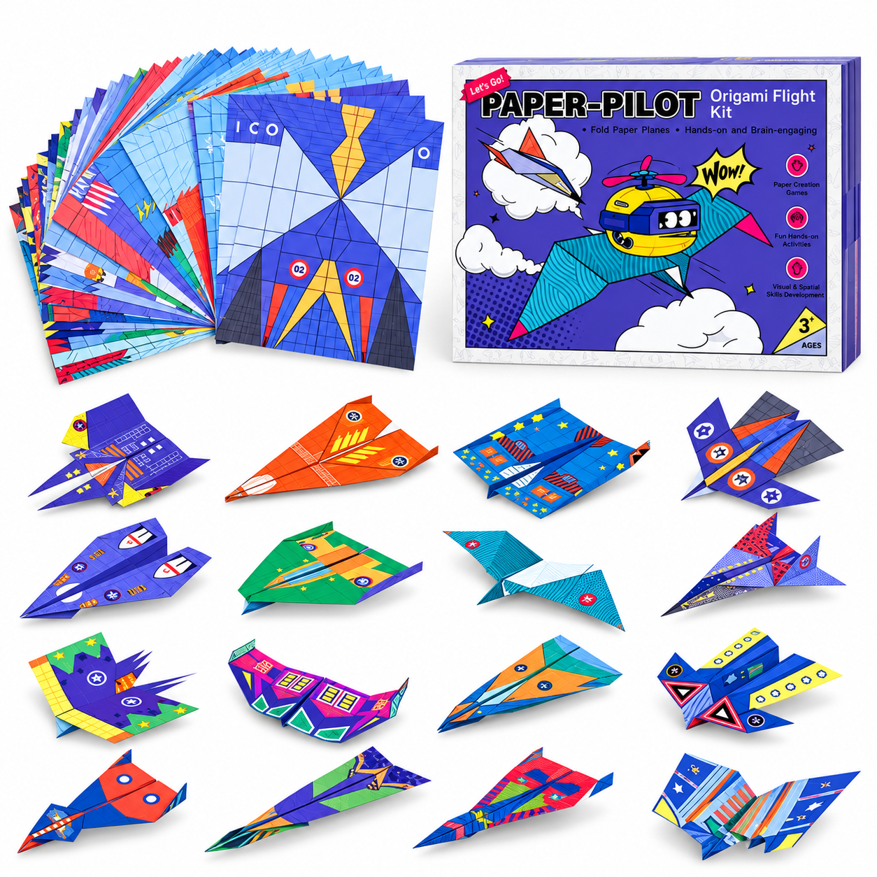 PaperFly – Creativo y educativo – Set de aviones de origami