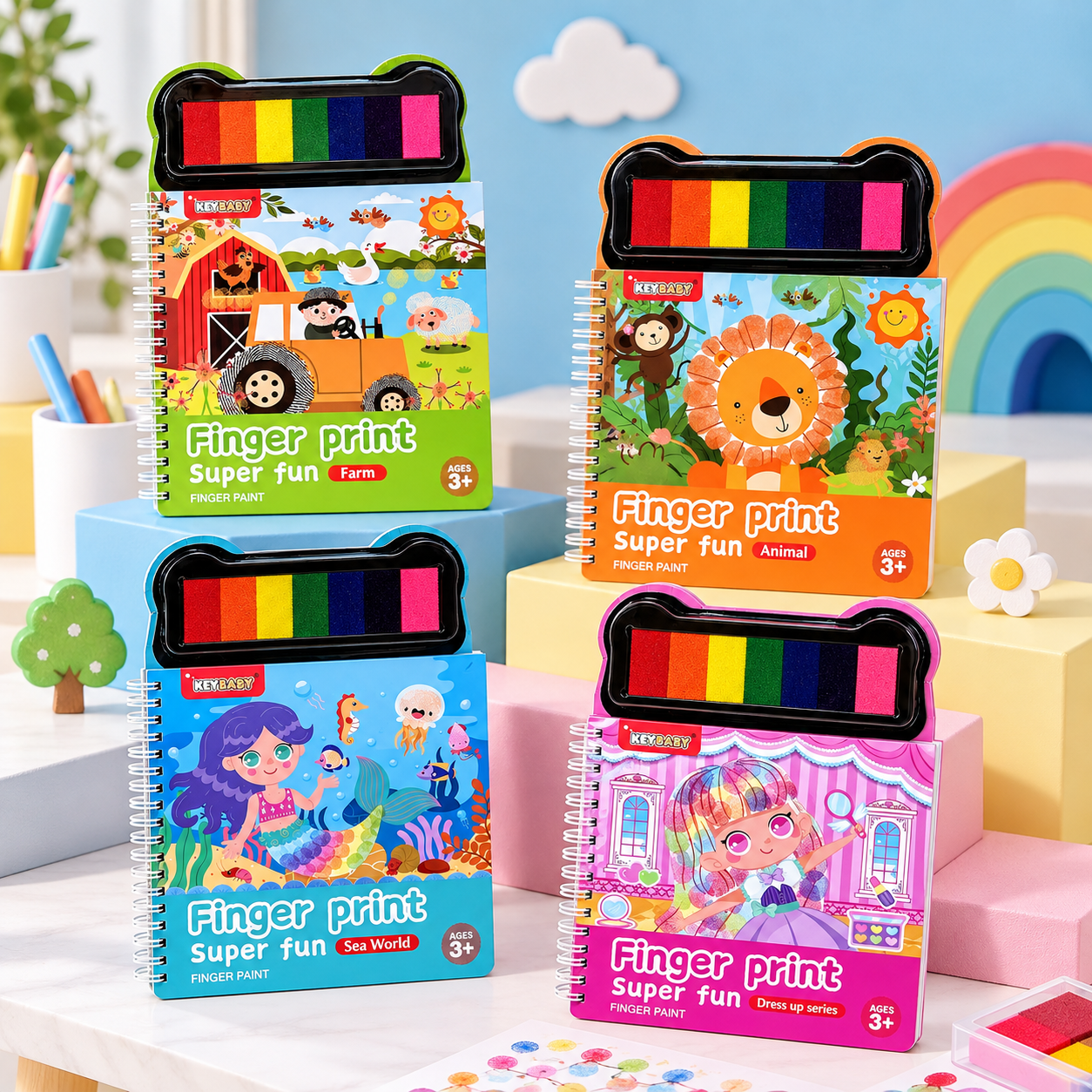 FingerArt – Creativo y colorido: libro de pinturas con los dedos para niños
