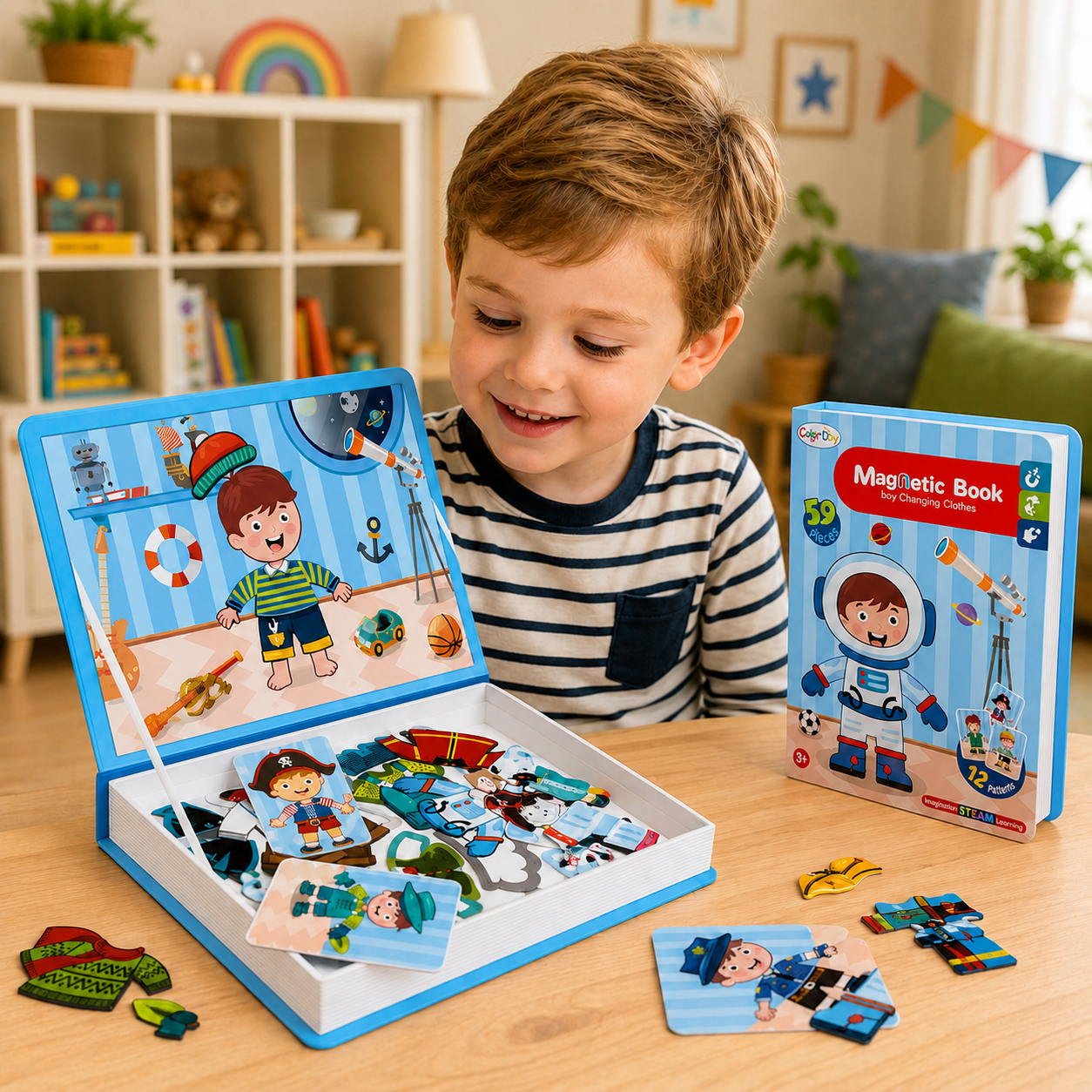 MagniPlay – Educativo y creativo – Libro de rompecabezas magnéticos