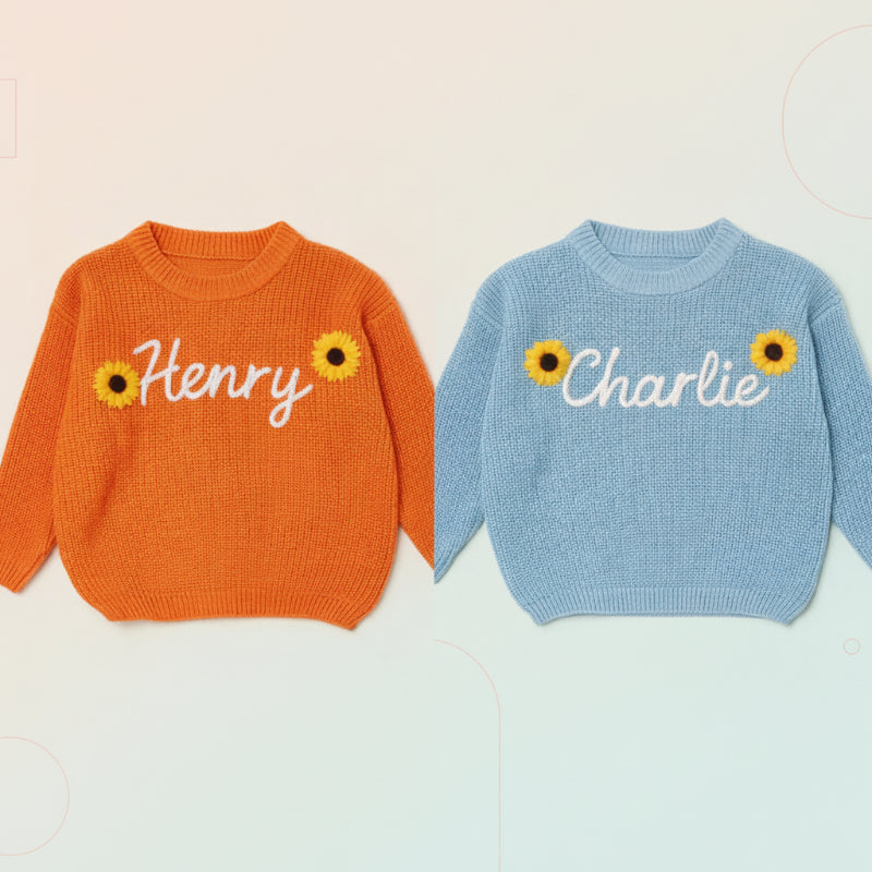 TinyStitch – Jersey de punto personalizado con nombre para niños